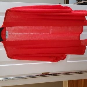 Kasper,  1X, Orange/red Lightweight sweater/camisole